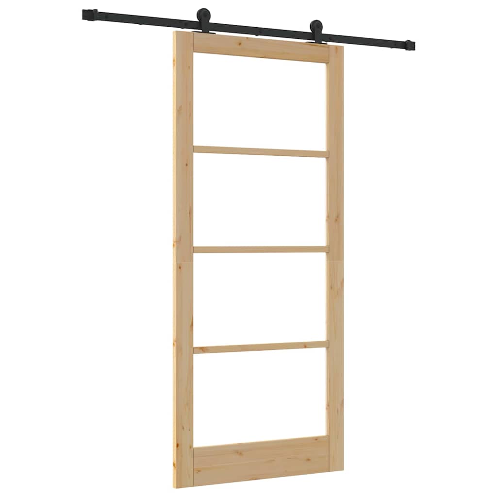 Skyvedør ORKDAL Naturlig og svart 93 x 211 cm