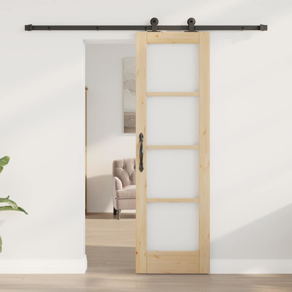 Skyvedør ORKDAL Naturlig og svart 61 x 198,5 cm