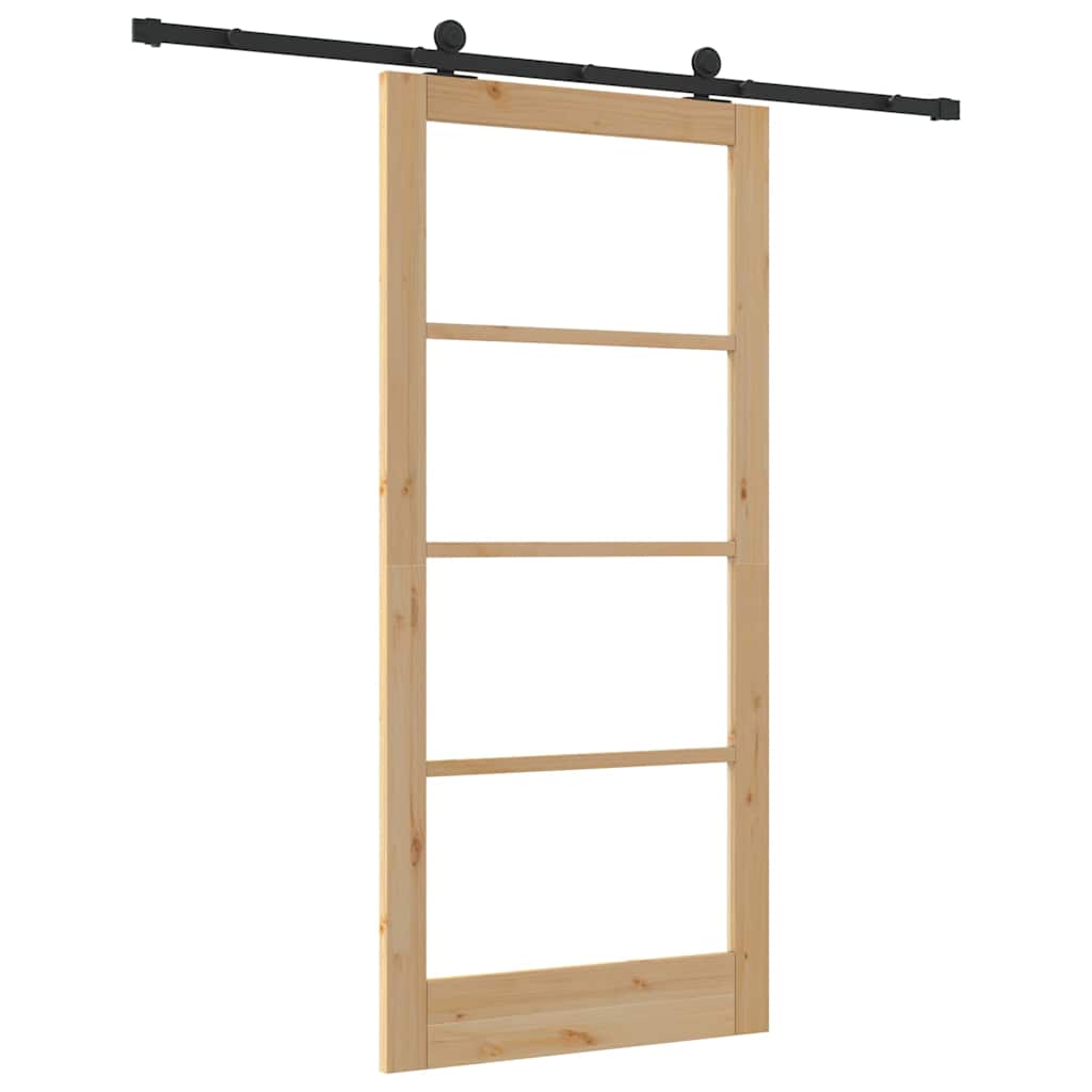 Skyvedør ORKDAL Naturlig og svart 93 x 202 cm
