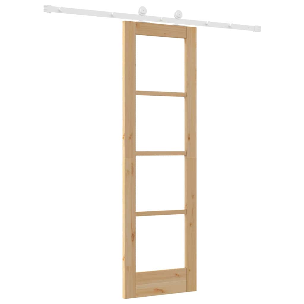 Skyvedør ORKDAL Naturlig 61 x 198,5 cm Massivt furutre og glass