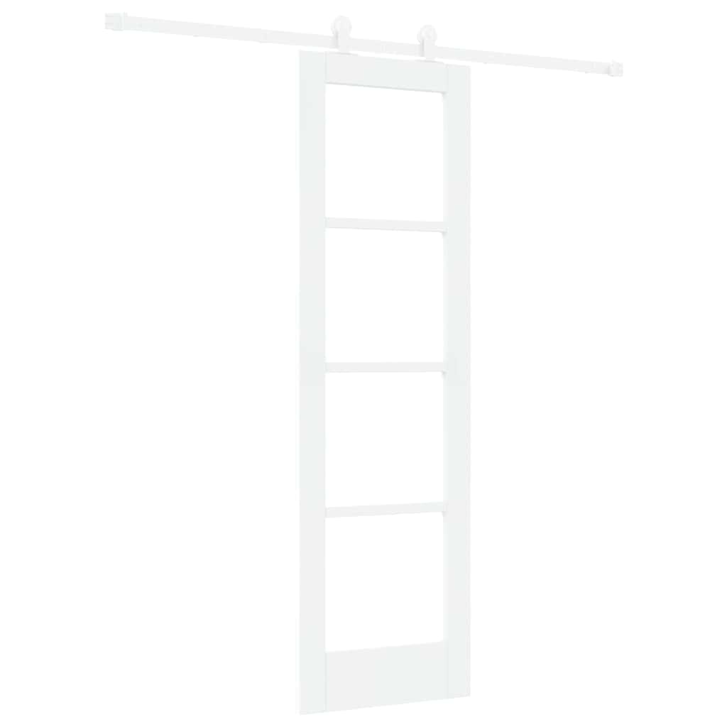 Skyvedør ORKDAL Hvit 61 x 198,5 cm Massivt furutre og glass