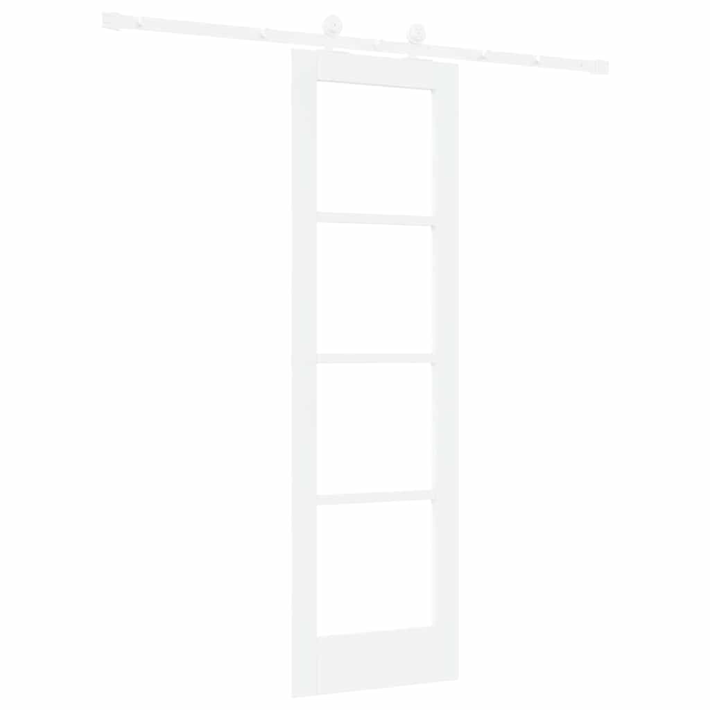 Skyvedør ORKDAL Hvit 61 x 198,5 cm Massivt furutre og glass