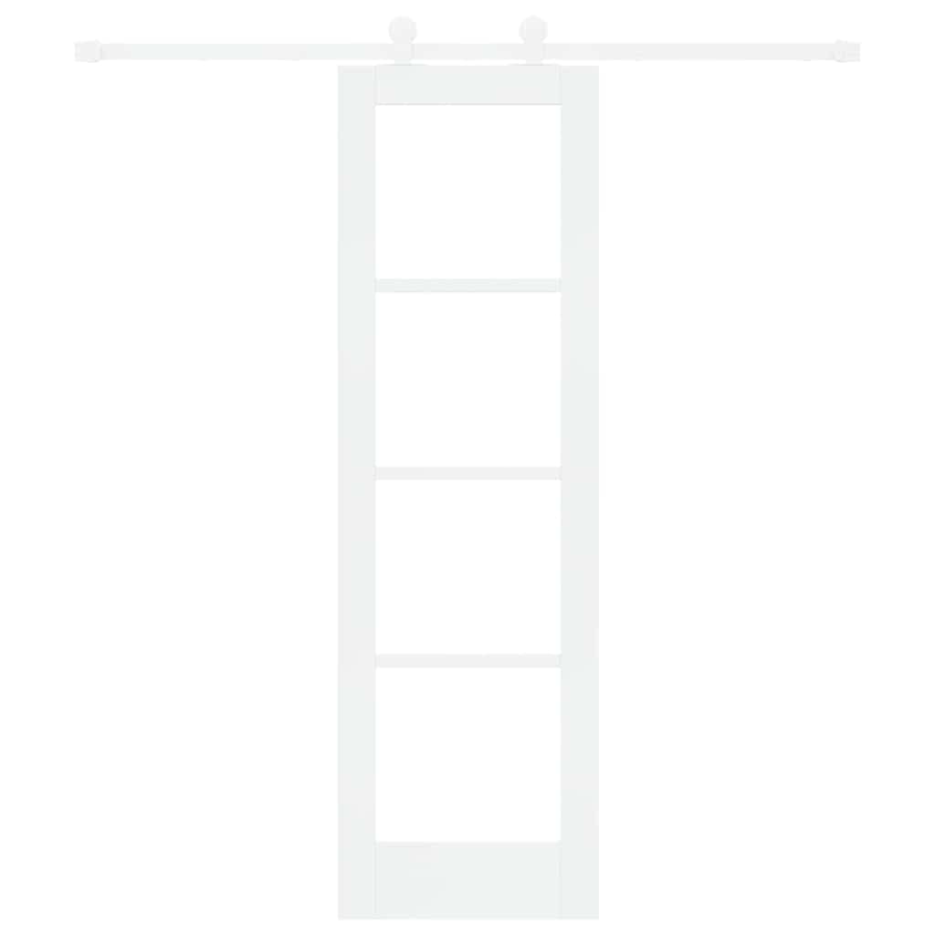 Skyvedør ORKDAL Hvit 61 x 198,5 cm Massivt furutre og glass