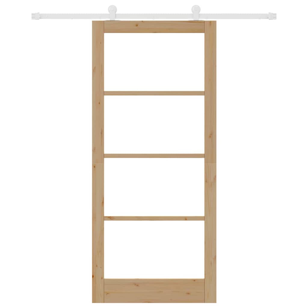 Skyvedør ORKDAL Naturlig 93 x 211 cm Massivt furutre og glass