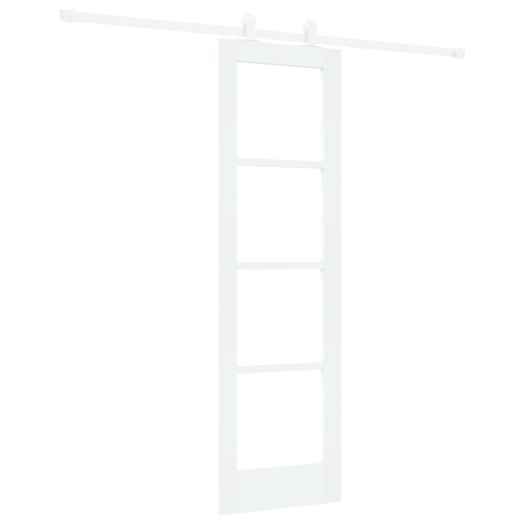 Skyvedør ORKDAL Hvit 61 x 198,5 cm Massivt furutre og glass
