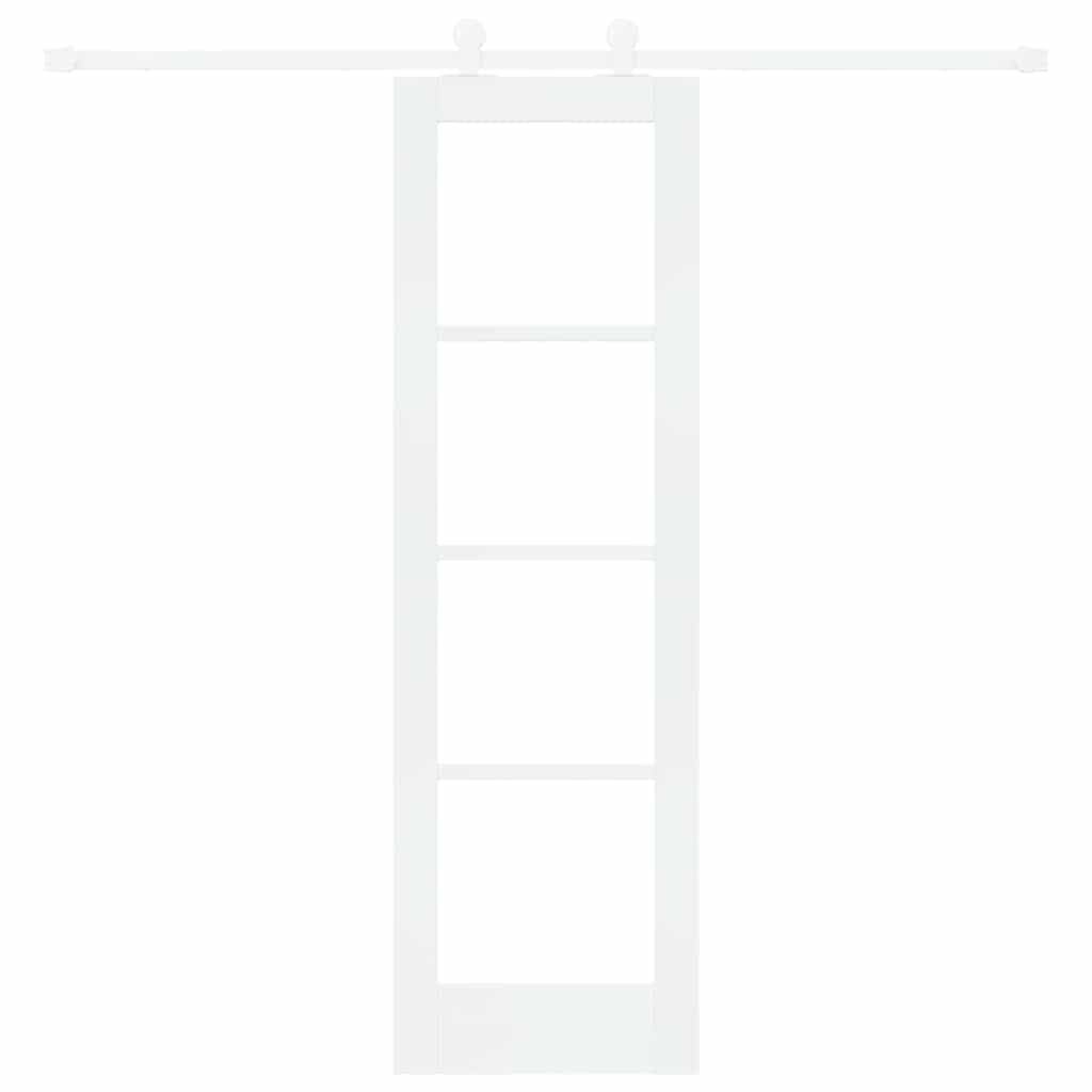 Skyvedør ORKDAL Hvit 61 x 198,5 cm Massivt furutre og glass