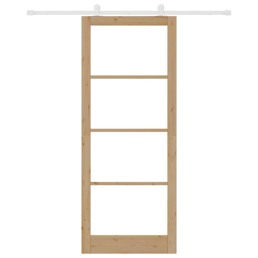 Skyvedør ORKDAL Naturlig 93 x 232 cm Massivt furutre og glass