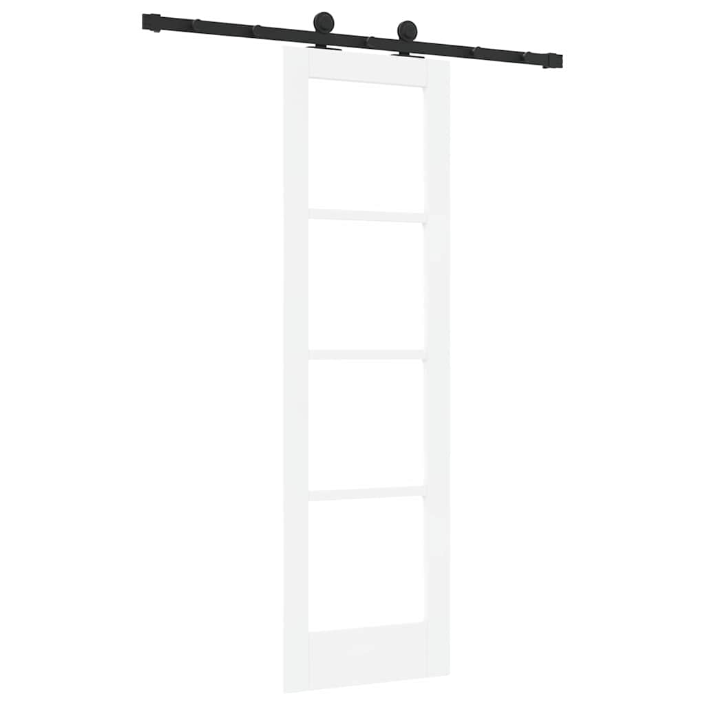 Skyvedør ORKDAL Hvit 61 x 198,5 cm Massivt furutre og glass
