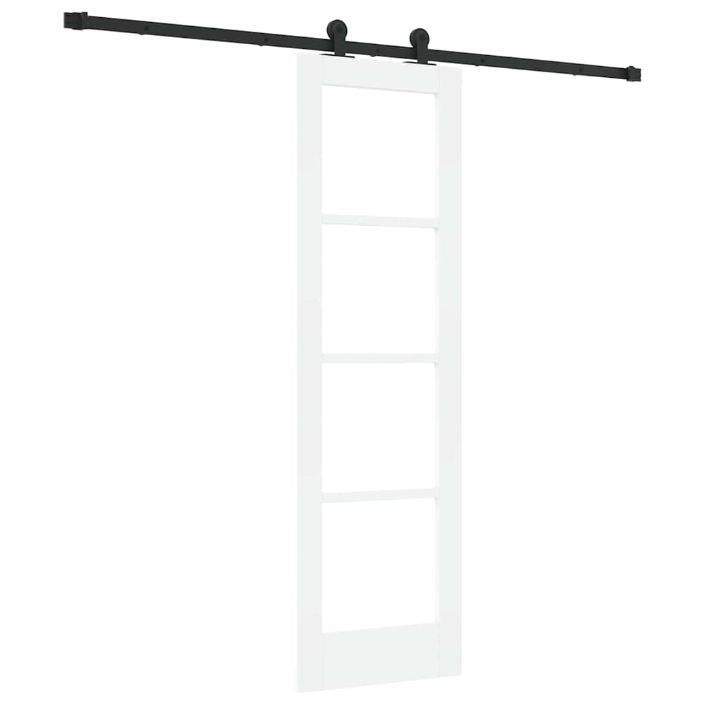 Skyvedør ORKDAL Hvit 61 x 198,5 cm Massivt furutre og glass