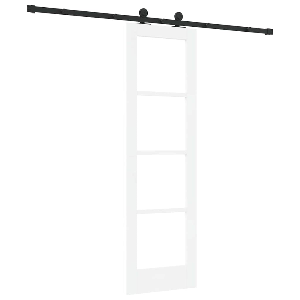 Skyvedør ORKDAL Hvit 61 x 198,5 cm Massivt furutre og glass