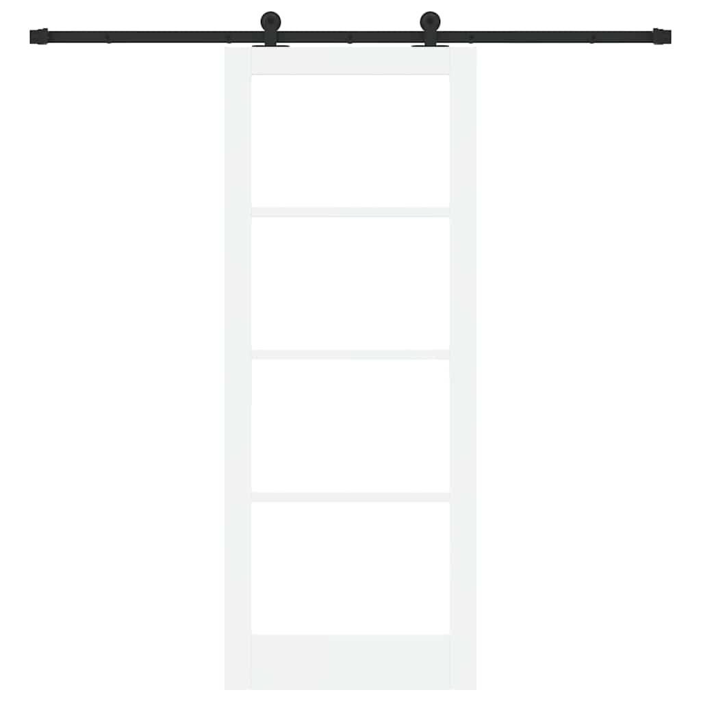 Skyvedør ORKDAL Hvit 83 x 211 cm Massivt furutre og glass