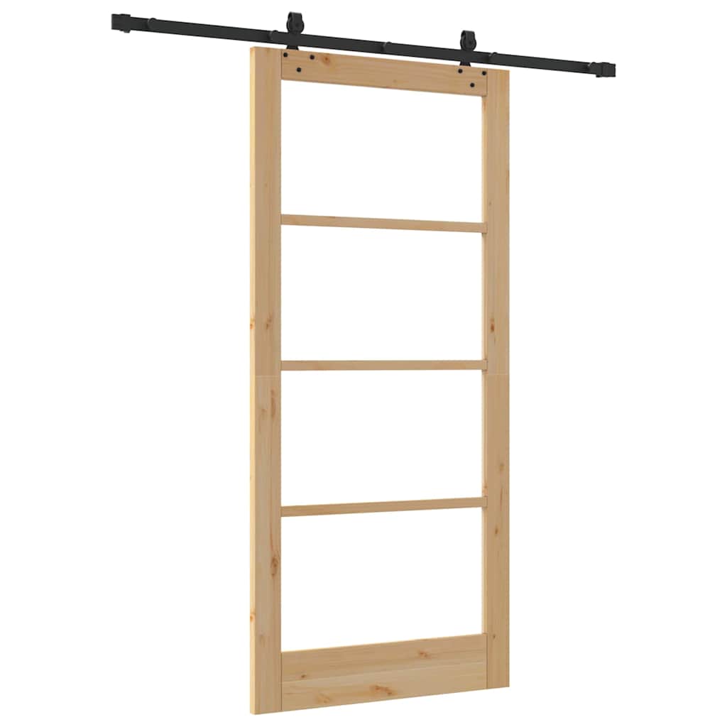 Skyvedør ORKDAL Naturlig og svart 93 x 202 cm