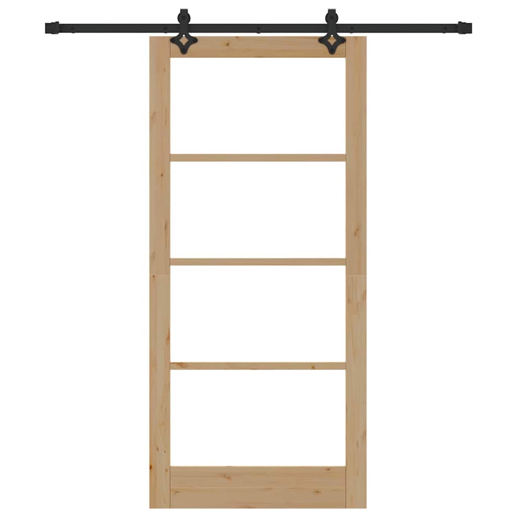 Skyvedør ORKDAL Naturlig og svart 93 x 202 cm