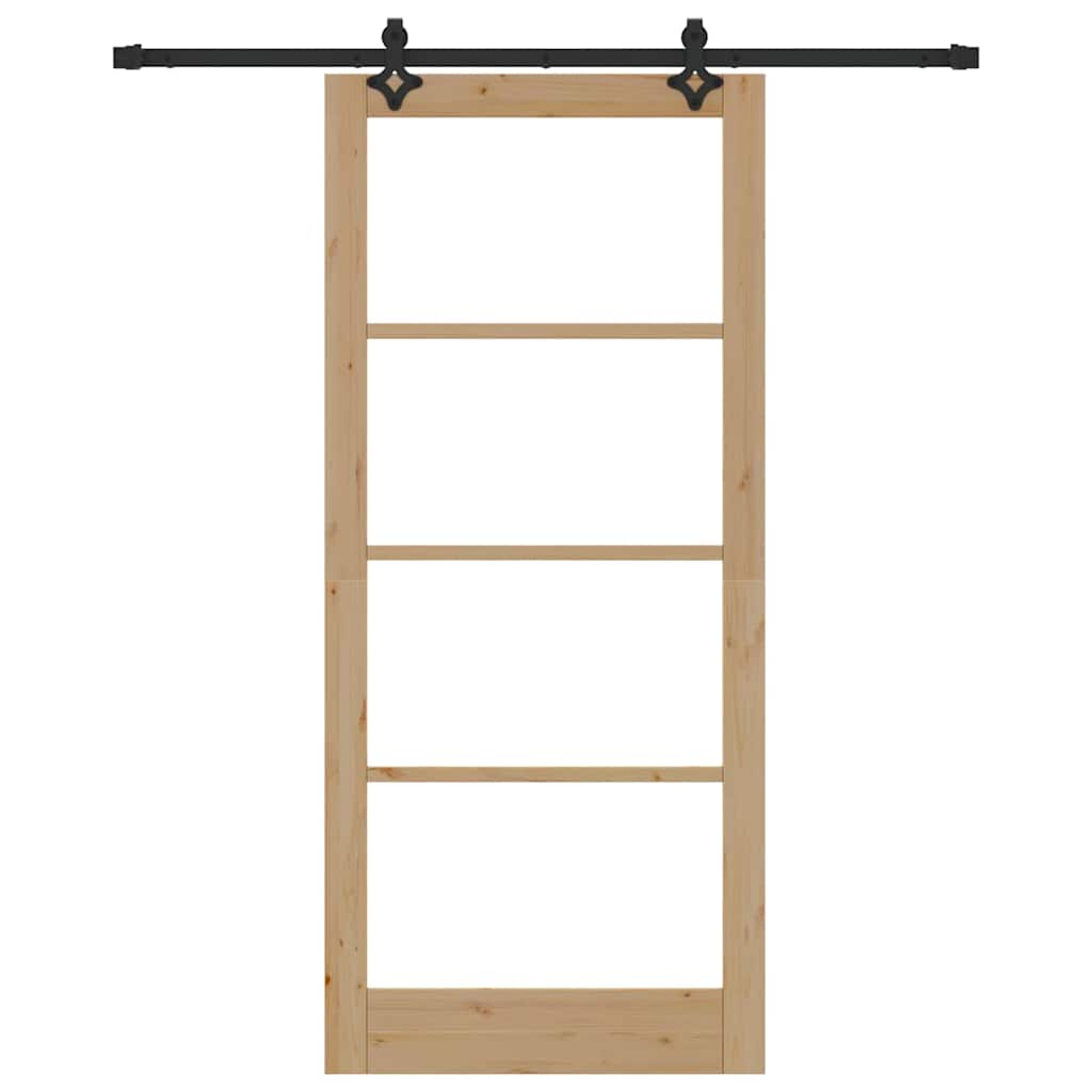Skyvedør ORKDAL Naturlig og svart 93 x 211 cm
