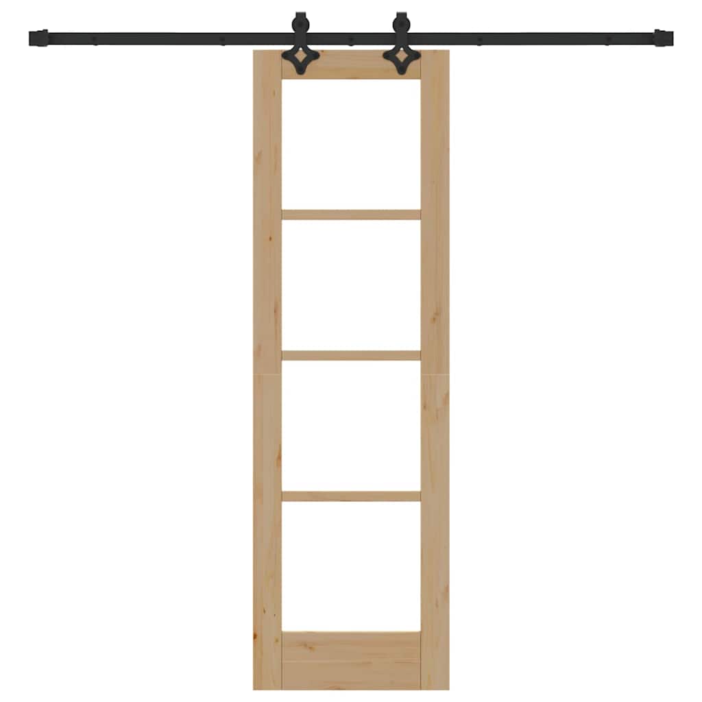 Skyvedør ORKDAL Naturlig og svart 61 x 198,5 cm