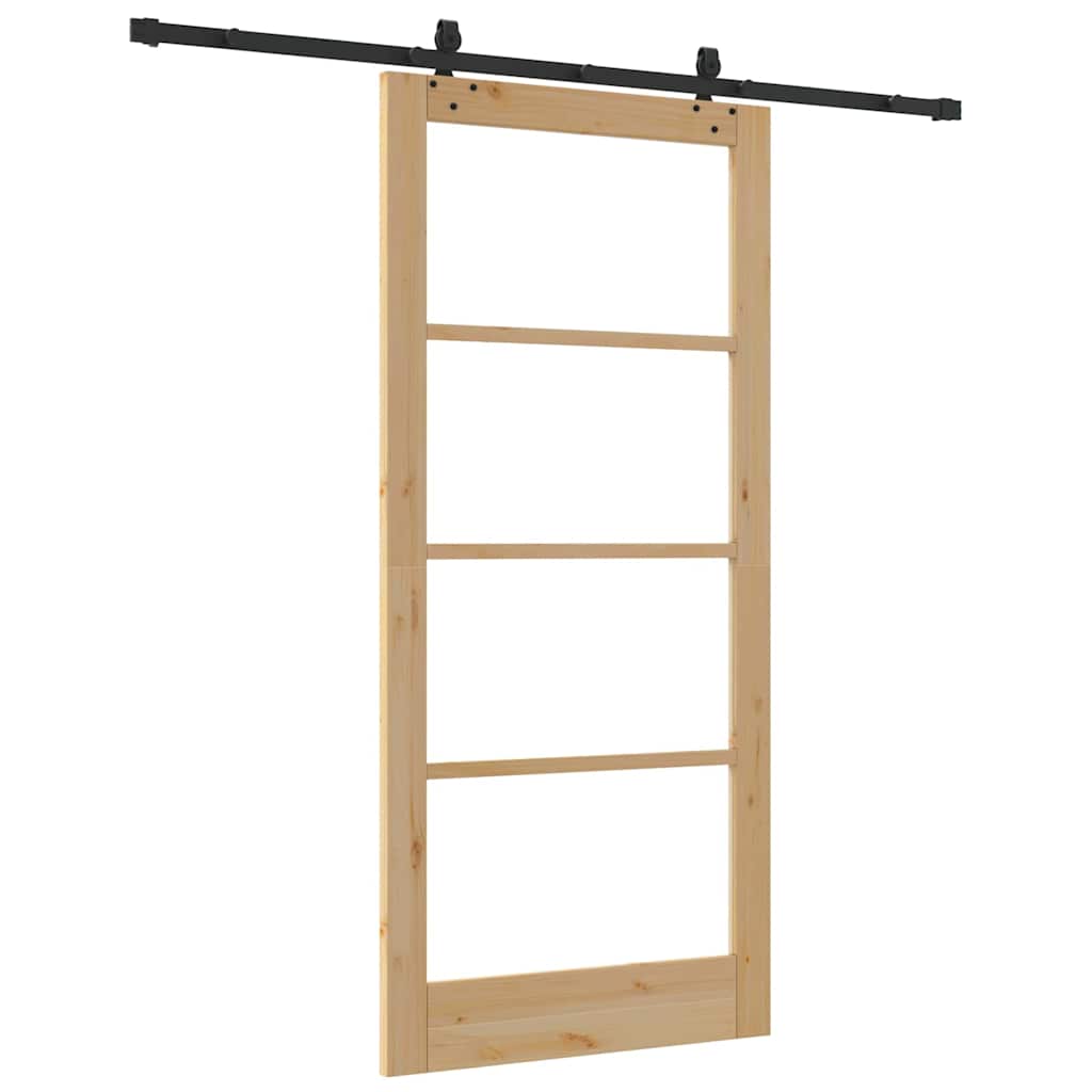 Skyvedør ORKDAL Naturlig og svart 93 x 202 cm