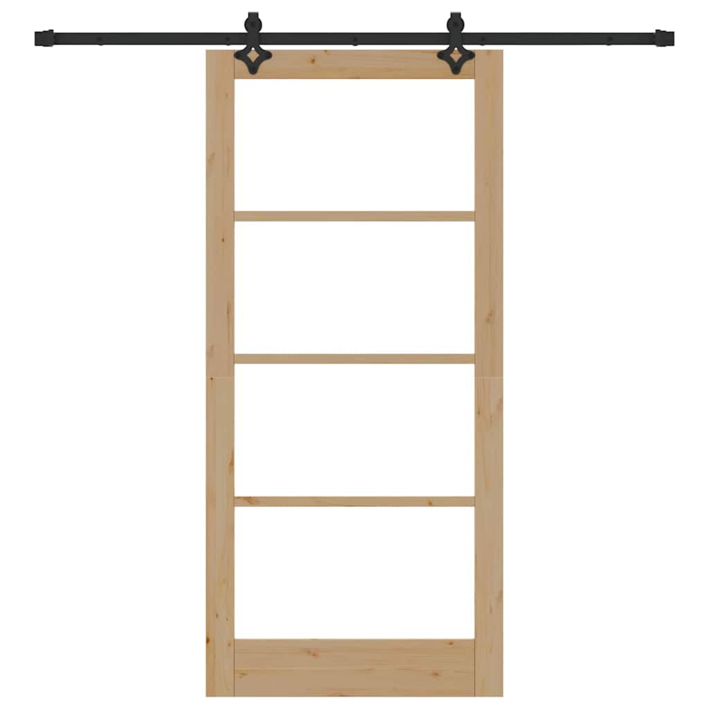 Skyvedør ORKDAL Naturlig og svart 93 x 202 cm