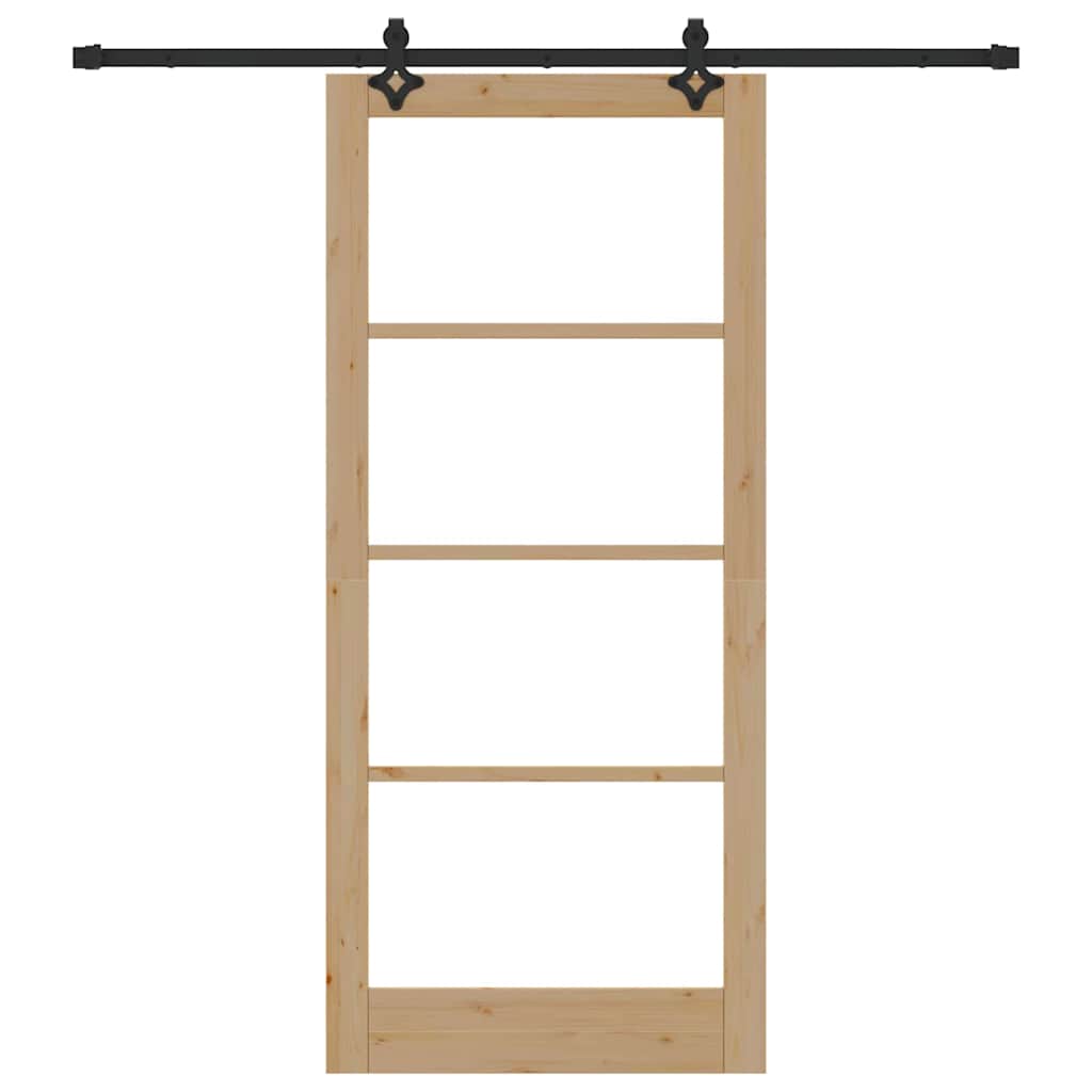 Skyvedør ORKDAL Naturlig og svart 93 x 211 cm