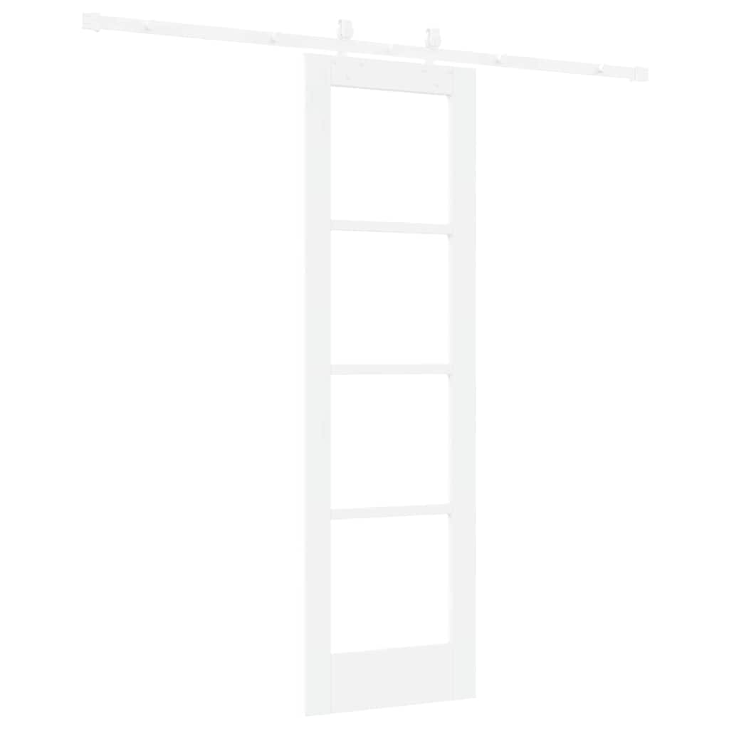 Skyvedør Hvit 61 x 198,5 cm Massivt furutre og glass