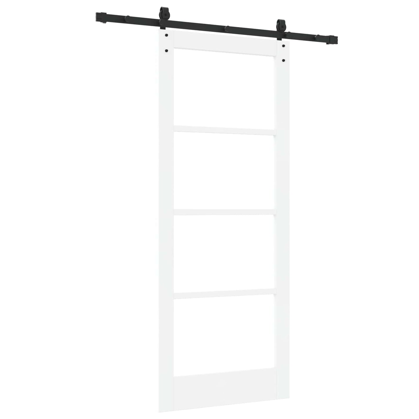 Skyvedør ORKDAL Hvit 83 x 202 cm Massivt furutre og glass