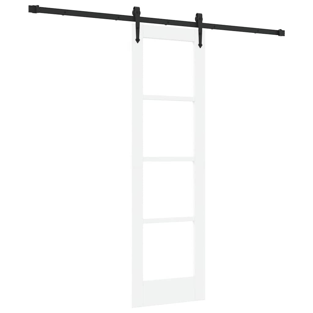 Skyvedør ORKDAL Hvit 61 x 198,5 cm Massivt furutre og glass