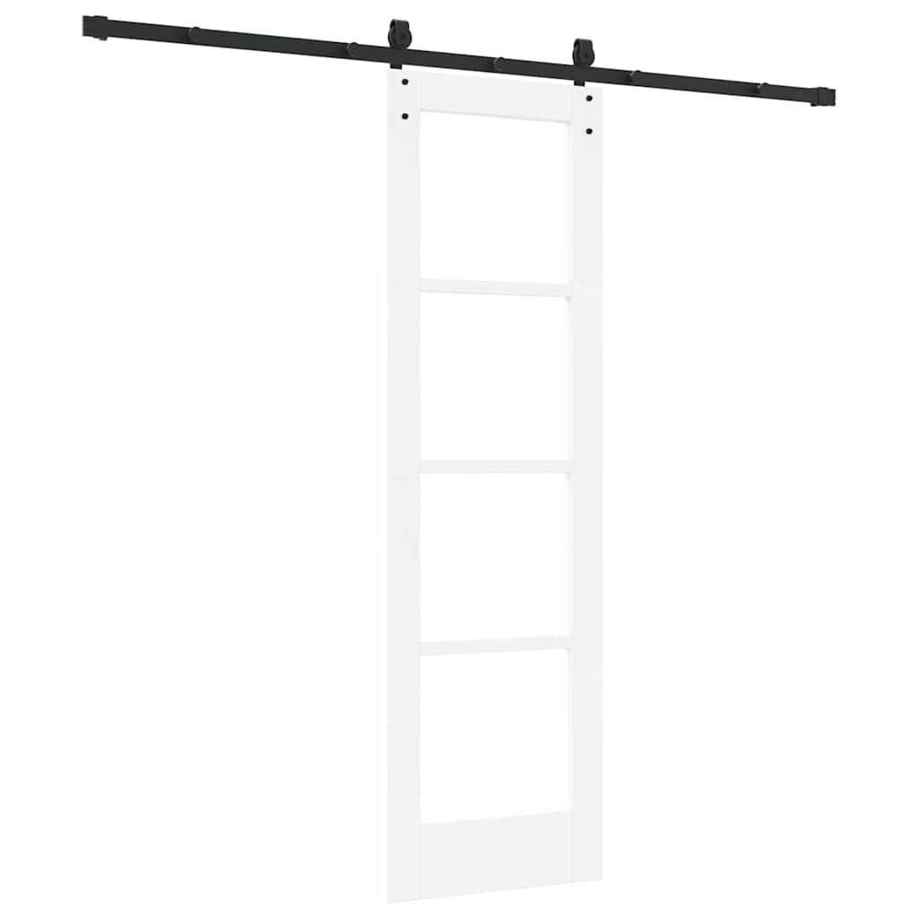 Skyvedør ORKDAL Hvit 61 x 198,5 cm Massivt furutre og glass