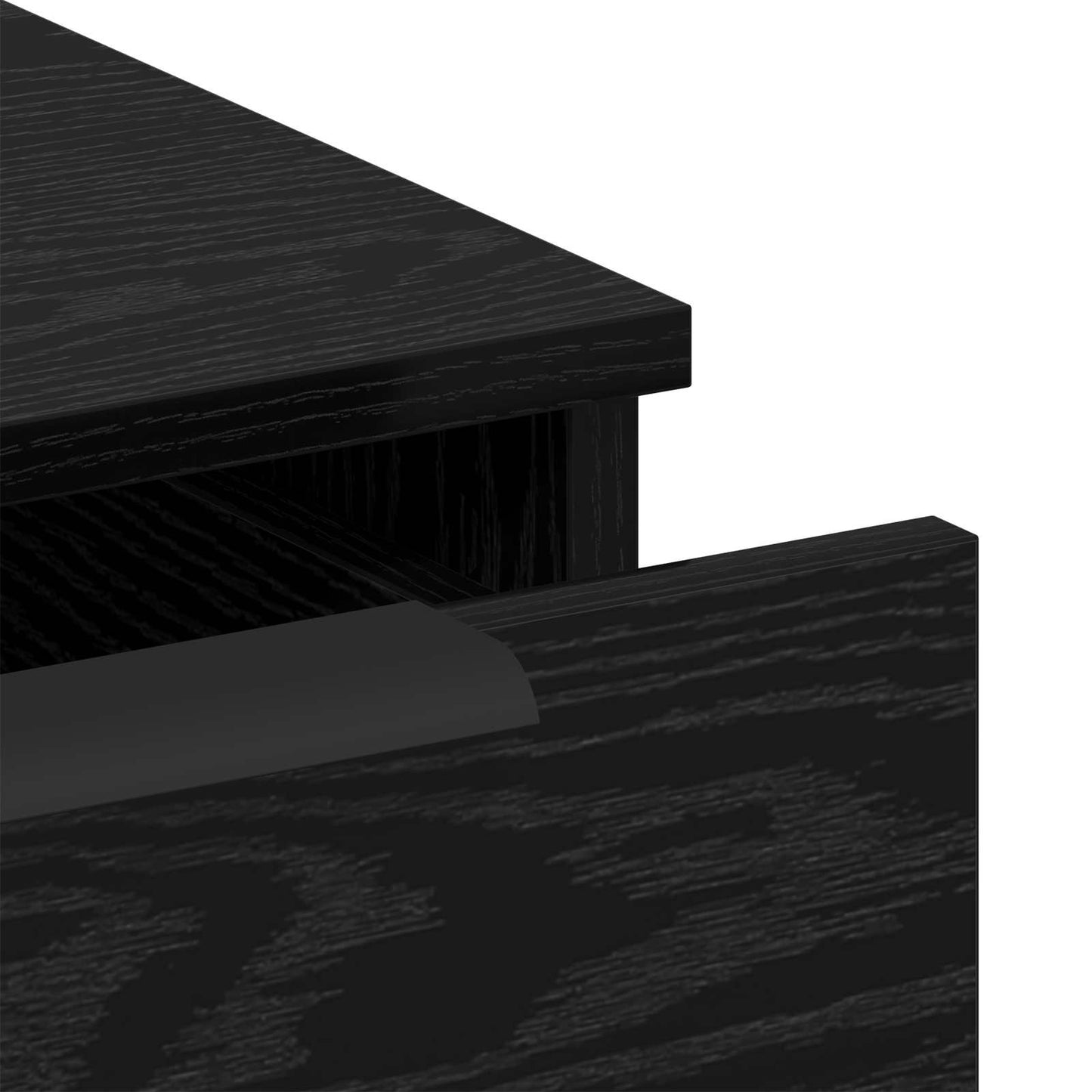 Skrivebord med skuff Svart Eik 133 x 50 x 75 cm Konstruert tre