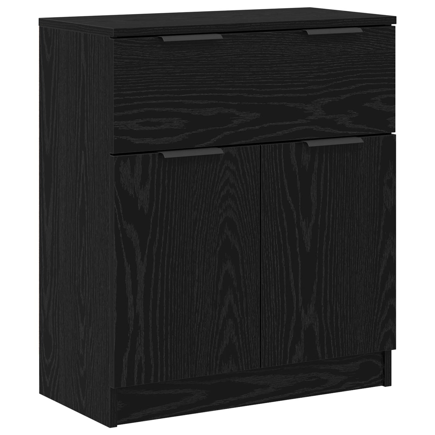 Serviesskap 3 pcs Svart Eik 181 x 30 x 70 cm Konstruert tre