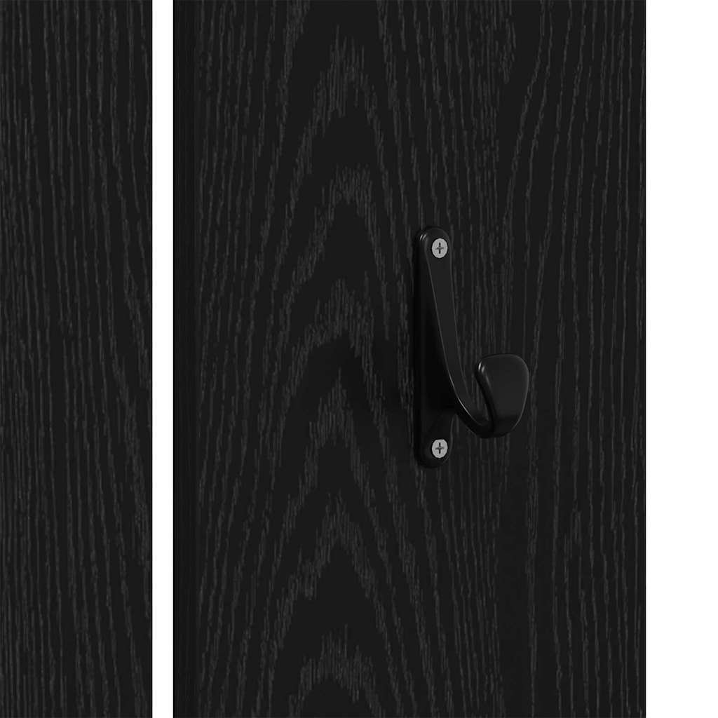 Gangmøbelsett 3 pcs Svart eik 80 x 31 x 40 cm Konstruert tre