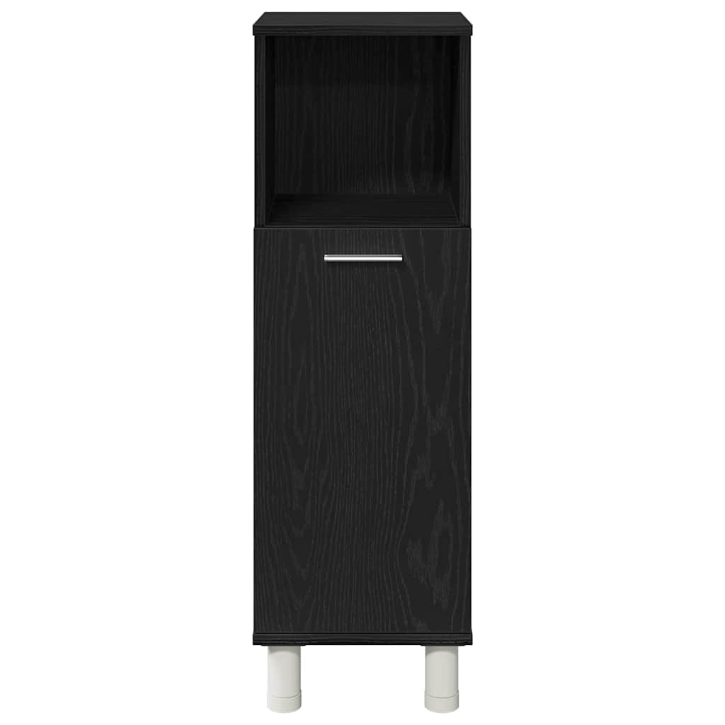 Baderomsinnredningssett med hylle 3 pcs Svart 30 x 30 x 99,5 cm