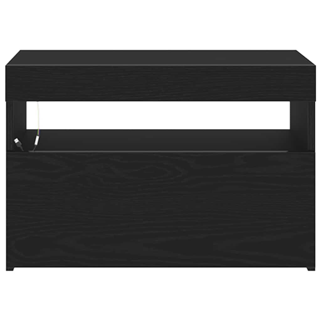 Nattbordskap Svart Eik 60 x 35 x 40 cm Konstruert tre vidaXL