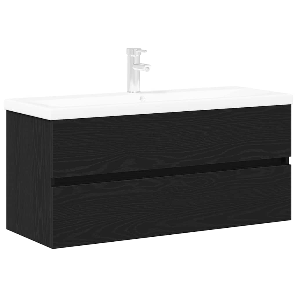 Baderomsvaskeskap for Svart Eik 90 x 39 x 62 cm Konstruert tre