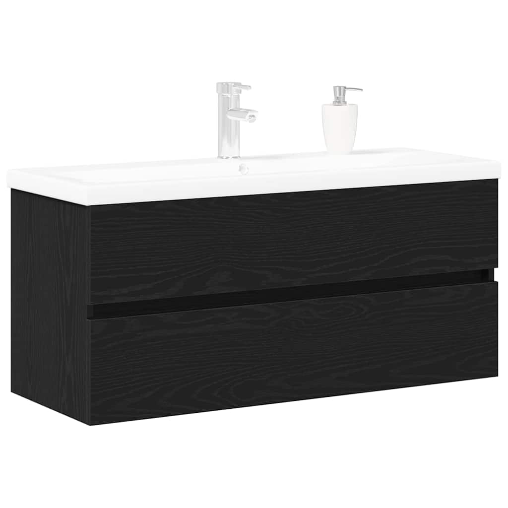 Baderomsvaskeskap for Svart Eik 90 x 39 x 62 cm Konstruert tre
