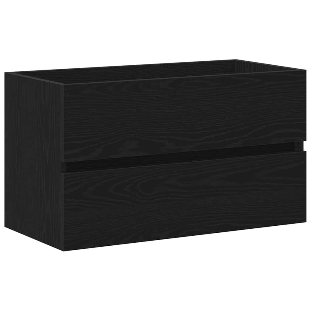Baderomsvaskeskap for Svart Eik 80 x 39 x 62 cm Konstruert tre