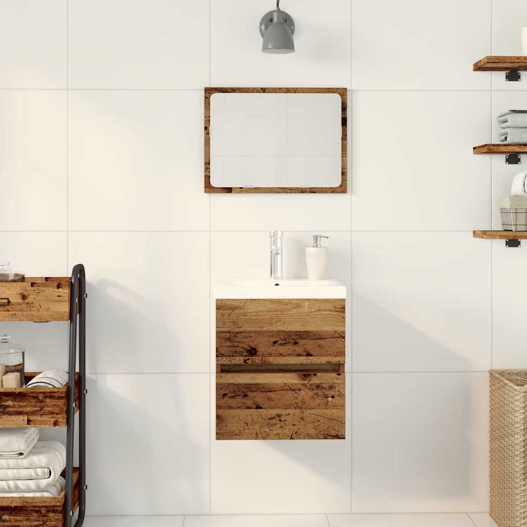 Baderomsvaskeskap for Svart Eik 41 x 39 x 62 cm Konstruert tre