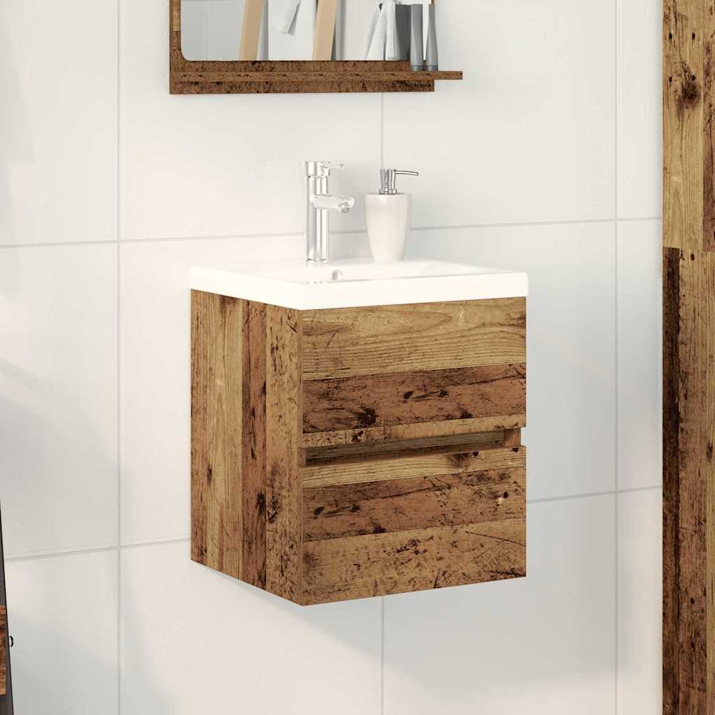Baderomsvaskeskap Svart Eik 80 x 39 x 62 cm Konstruert tre