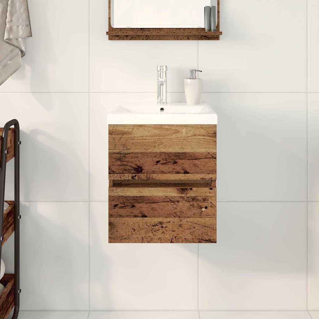 Baderomsvaskeskap Svart Eik 80 x 39 x 62 cm Konstruert tre