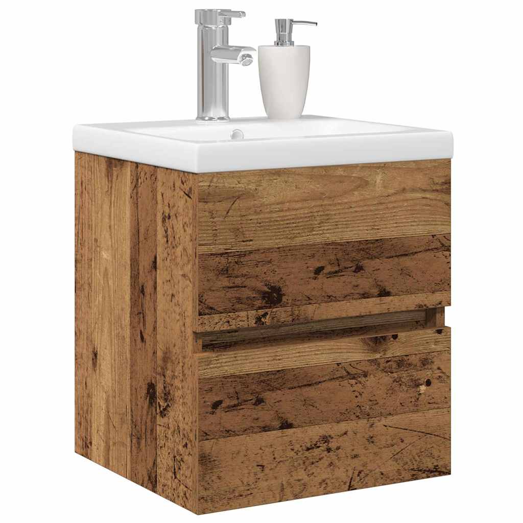 Baderomsvaskeskap Svart Eik 80 x 39 x 62 cm Konstruert tre
