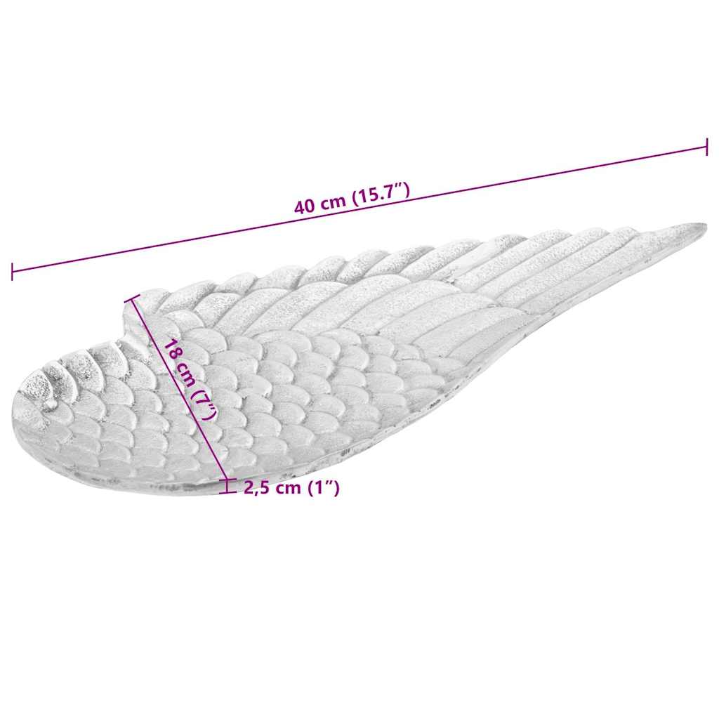 Fruktkurv 2 pcs sølv 40 x 18 x 2.5 cm Aluminium