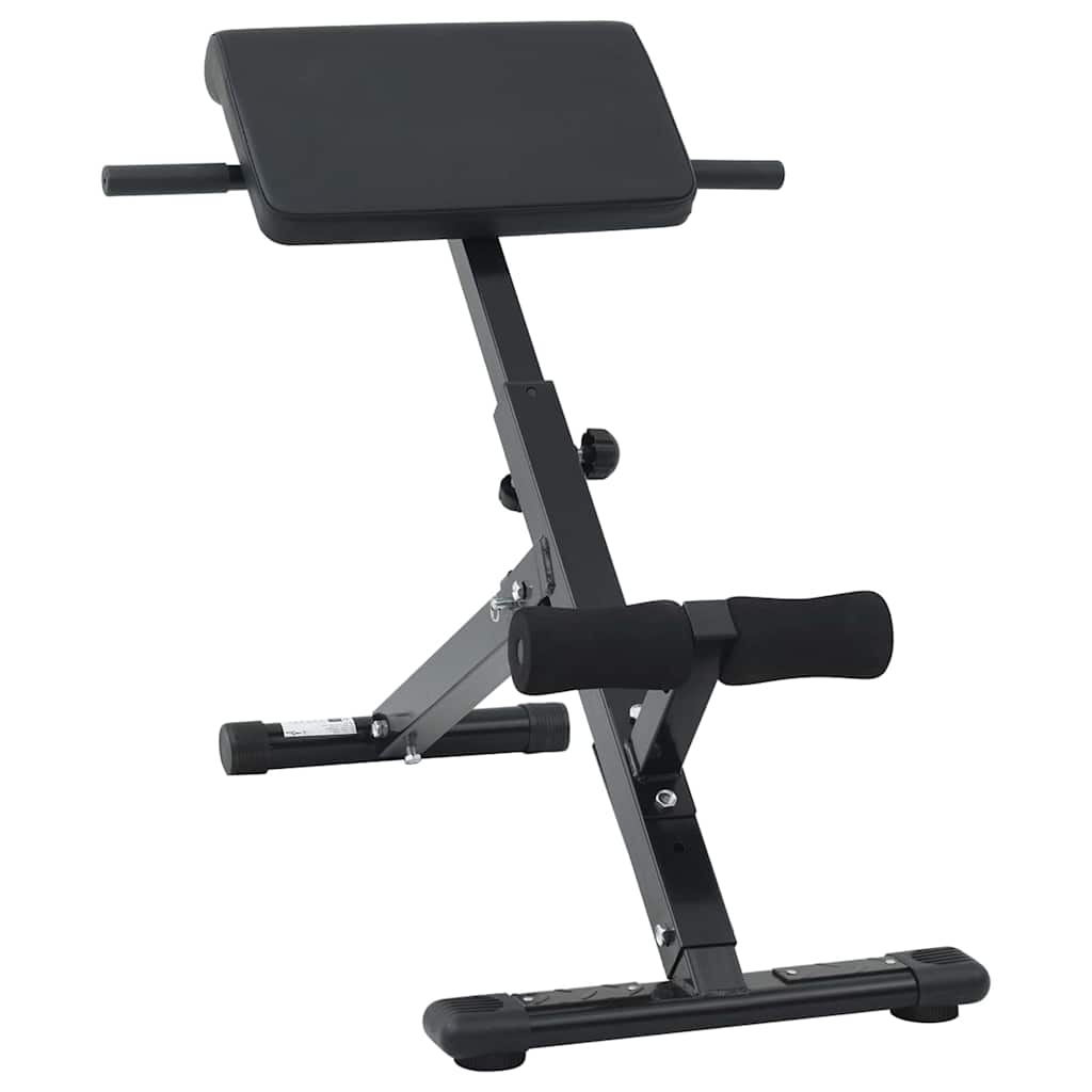 Hyperextension benk Svart 100,5 x 70 x 78 cm Pulverlakkert stål