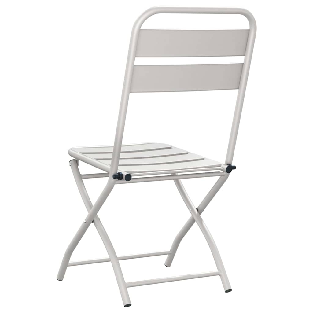 Hage Folding Stol 2 pcs Beige 42 x 52 x 82cm Pulverlakkert stål