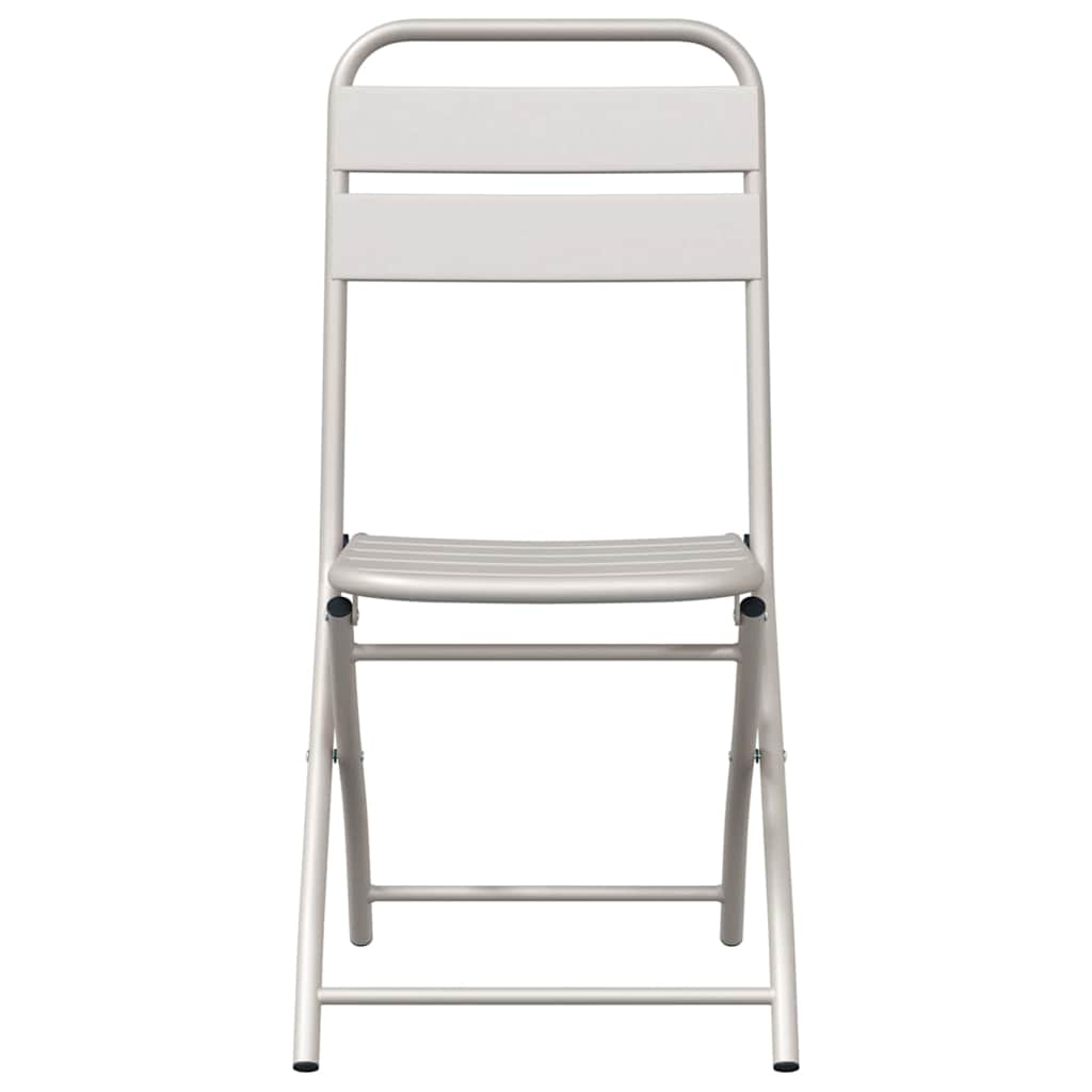 Hage Folding Stol 2 pcs Beige 42 x 52 x 82cm Pulverlakkert stål