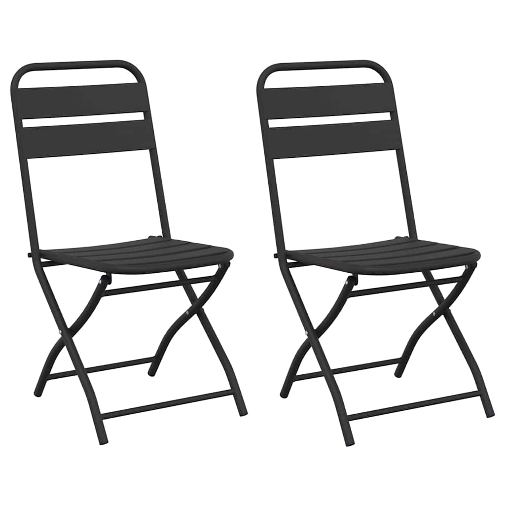 Hage Folding Stol 2 pcs Antrasitt 42 x 52 x 82cm