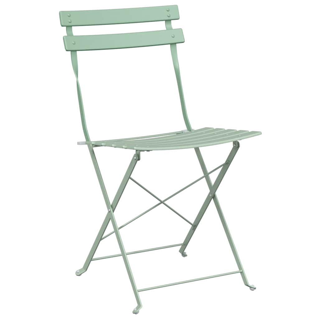 Hage Folding Stol 2 pcs Lett mint 42 x 46 x 82cm Metall