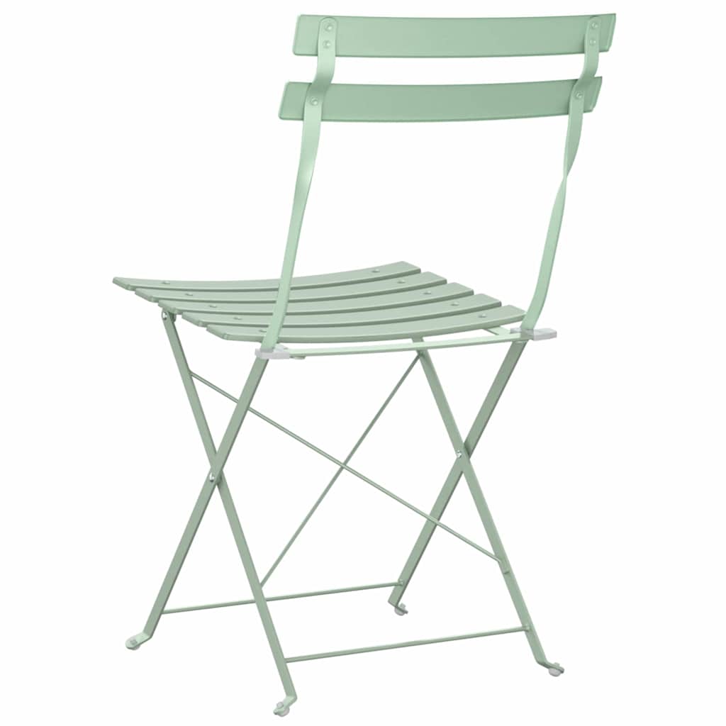 Hage Folding Stol 2 pcs Lett mint 42 x 46 x 82cm Metall