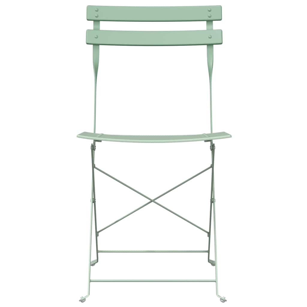 Hage Folding Stol 2 pcs Lett mint 42 x 46 x 82cm Metall