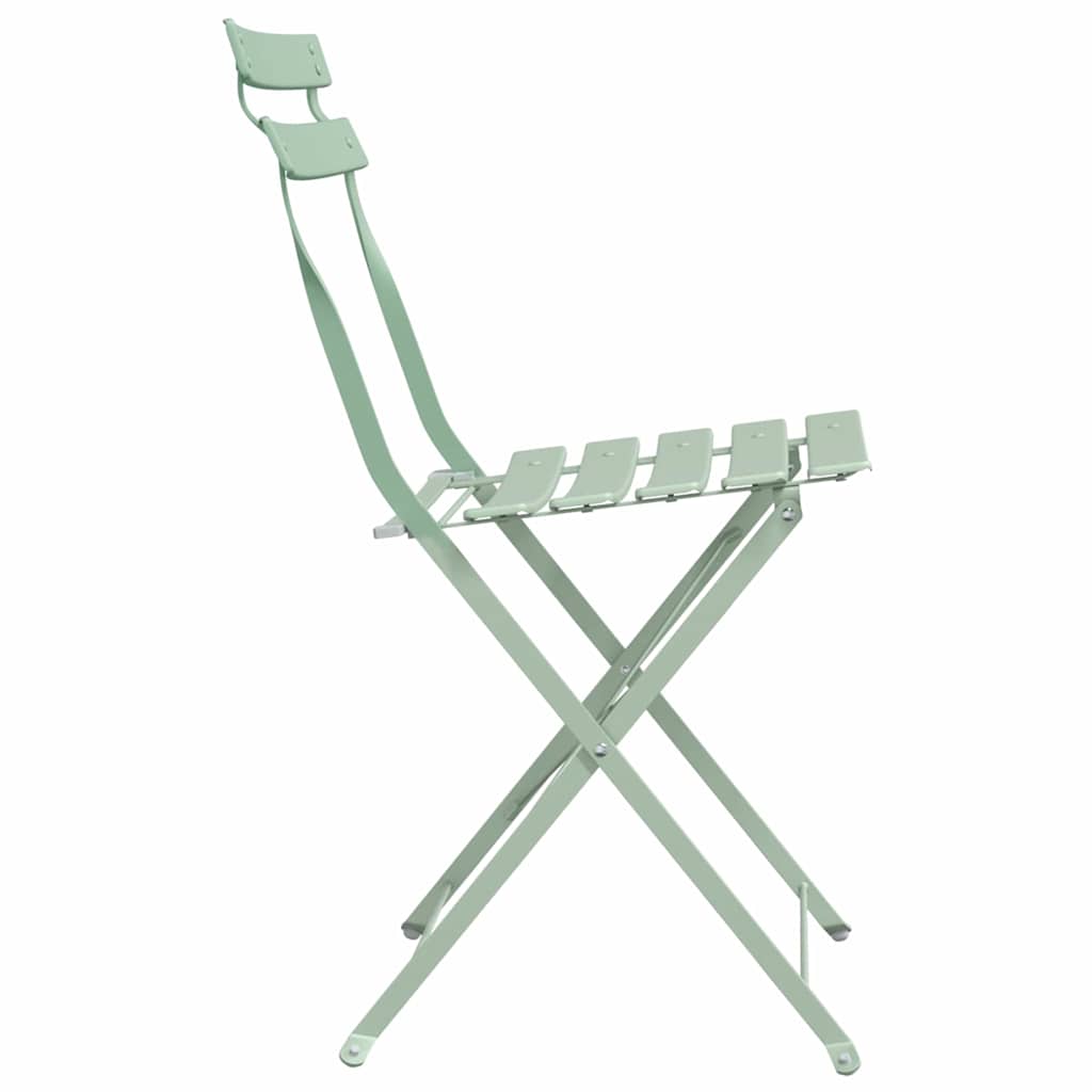 Hage Folding Stol 2 pcs Lett mint 42 x 46 x 82cm Metall