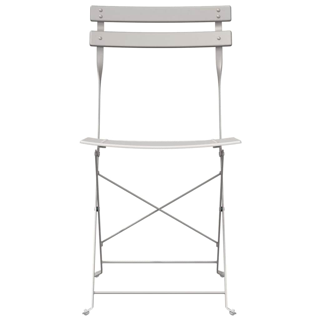 Hage Folding Stol 2 pcs Beige 42 x 46 x 82cm Metall
