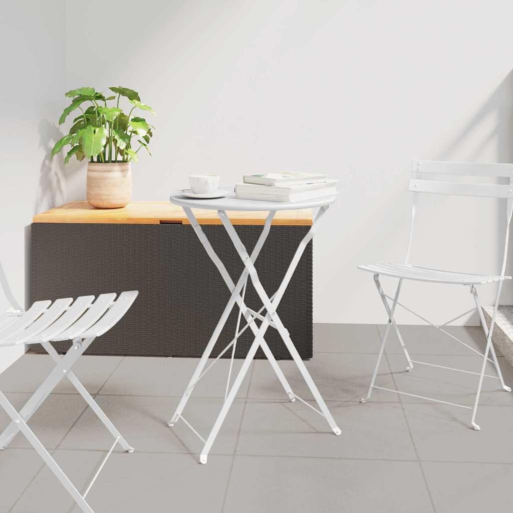 Bistrobord Hvit Ø 50 x 71 cm Pulverlakkert stål