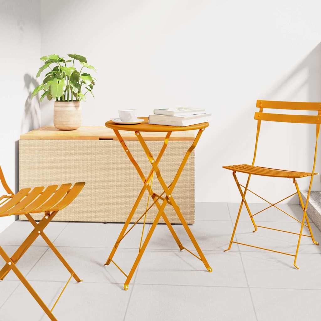Bistrobord Sennepsgul Ø 50 x 71 cm Pulverlakkert stål